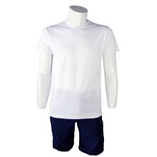 Sıfır Yaka Dry Touch Kısa Kol T-Shirt Beyaz