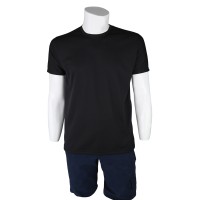 Sıfır Yaka Dry Touch Kısa Kol T-Shirt Siyah