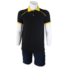 Polo Yaka Siyah Sarı T-Shirt Kelebek Model Lacoste