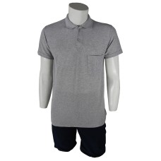 Polo Yaka Gri T-Shirt Open End Lacoste