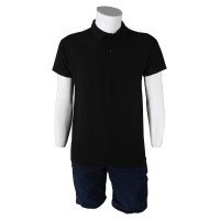 Polo Yaka Siyah T-Shirt Open End Lacoste
