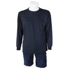 Sıfır Yaka Lacivert T-Shirt Uzun Kol Open-End Supreme Sıfır Yaka Lacivert T-Shirt Uzun Kol Open-End Supreme