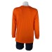 Sıfır Yaka Turuncu T-Shirt Uzun Kol Open-End Supreme