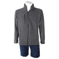 Üç Fermuarlı Füme Polar Ceket