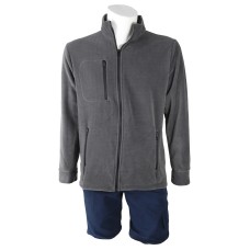 Üç Fermuarlı Füme Polar Ceket Üç Fermuarlı Füme Polar Ceket