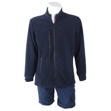 Üç Fermuarlı Lacivert Polar Ceket