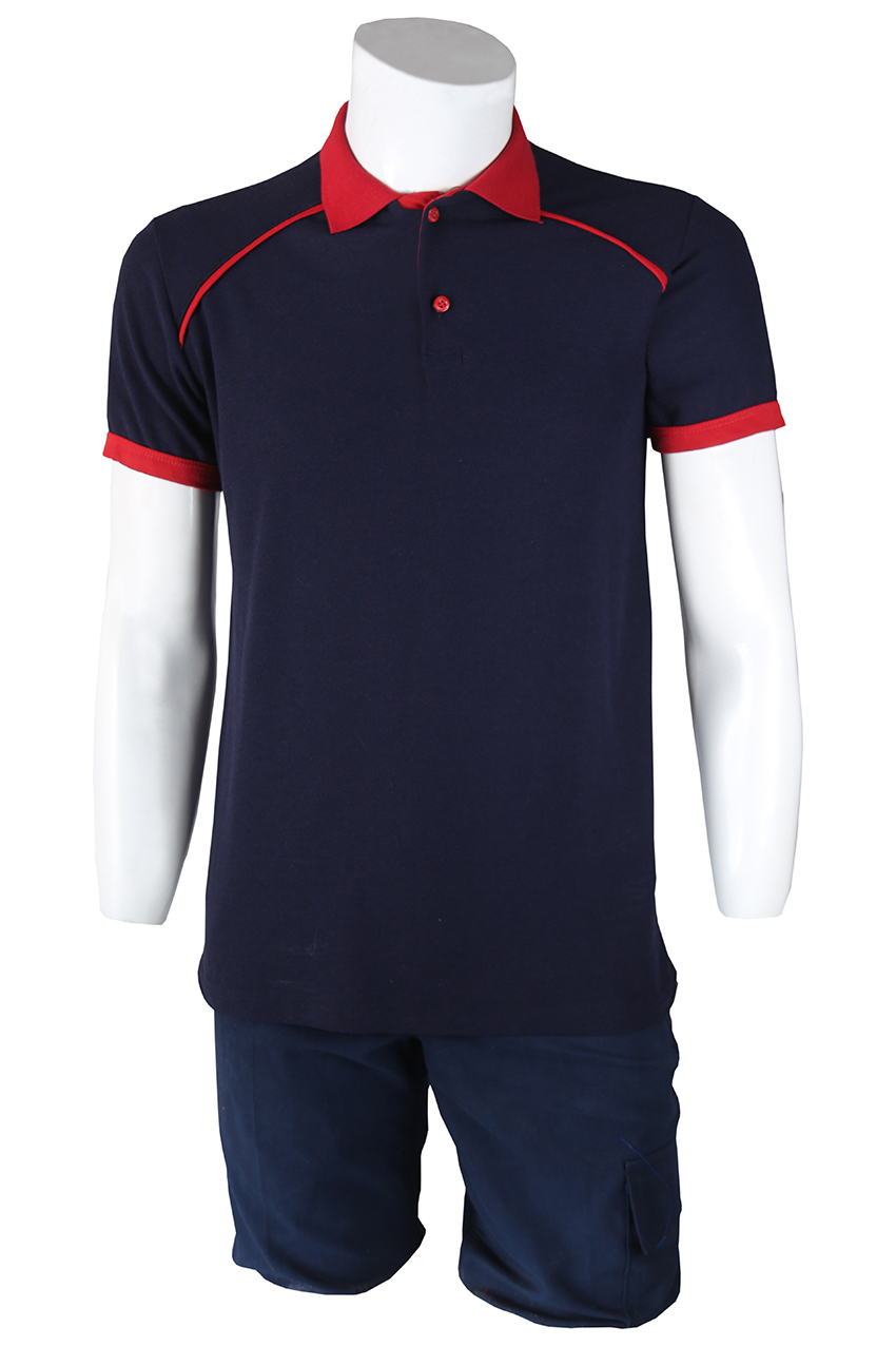 Polo Yaka Lacivert Kırmızı T-Shirt Kelebek Model Lacoste