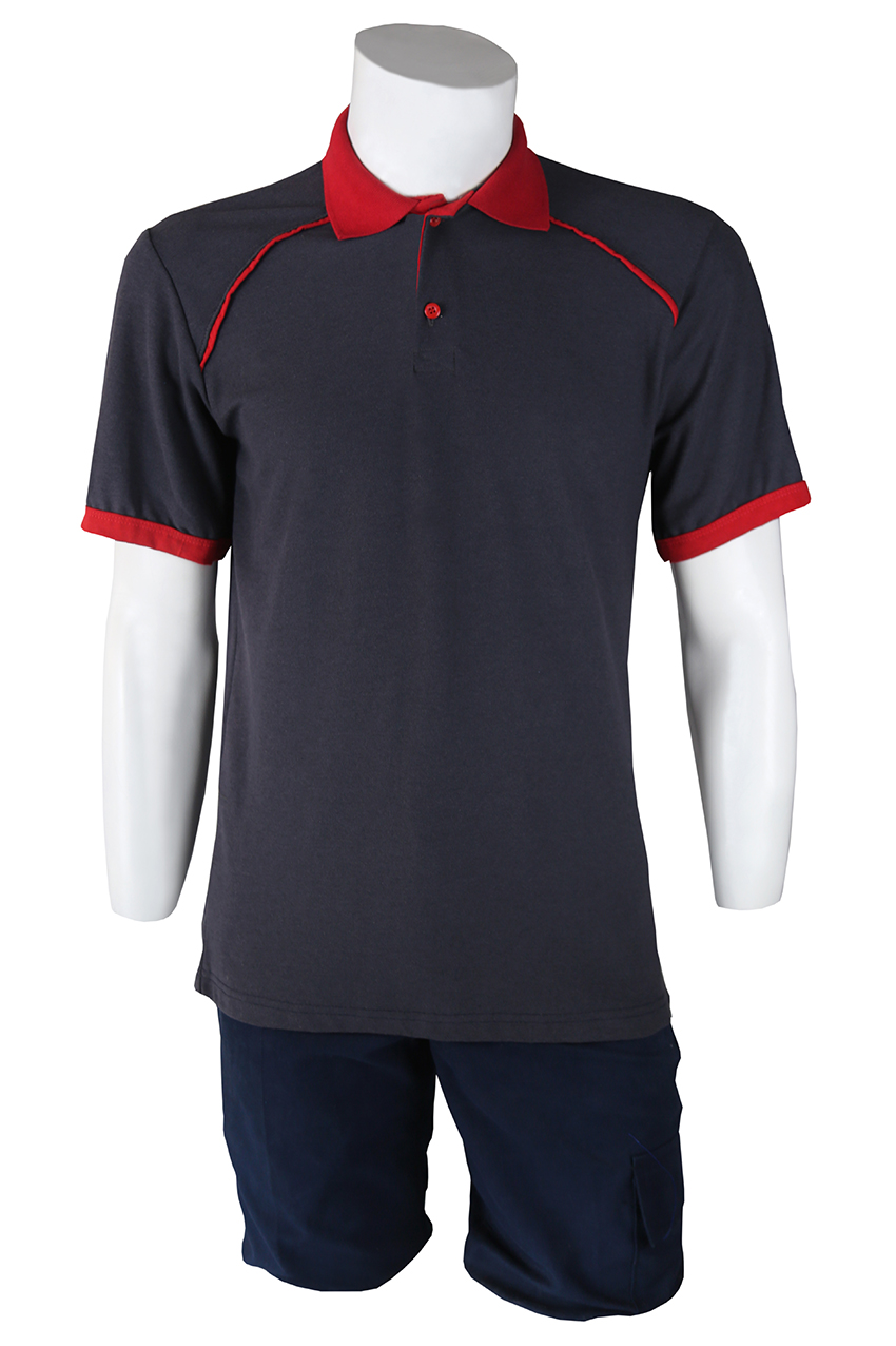 Polo Yaka Füme Kırmızı T-Shirt Kelebek Model Lacoste