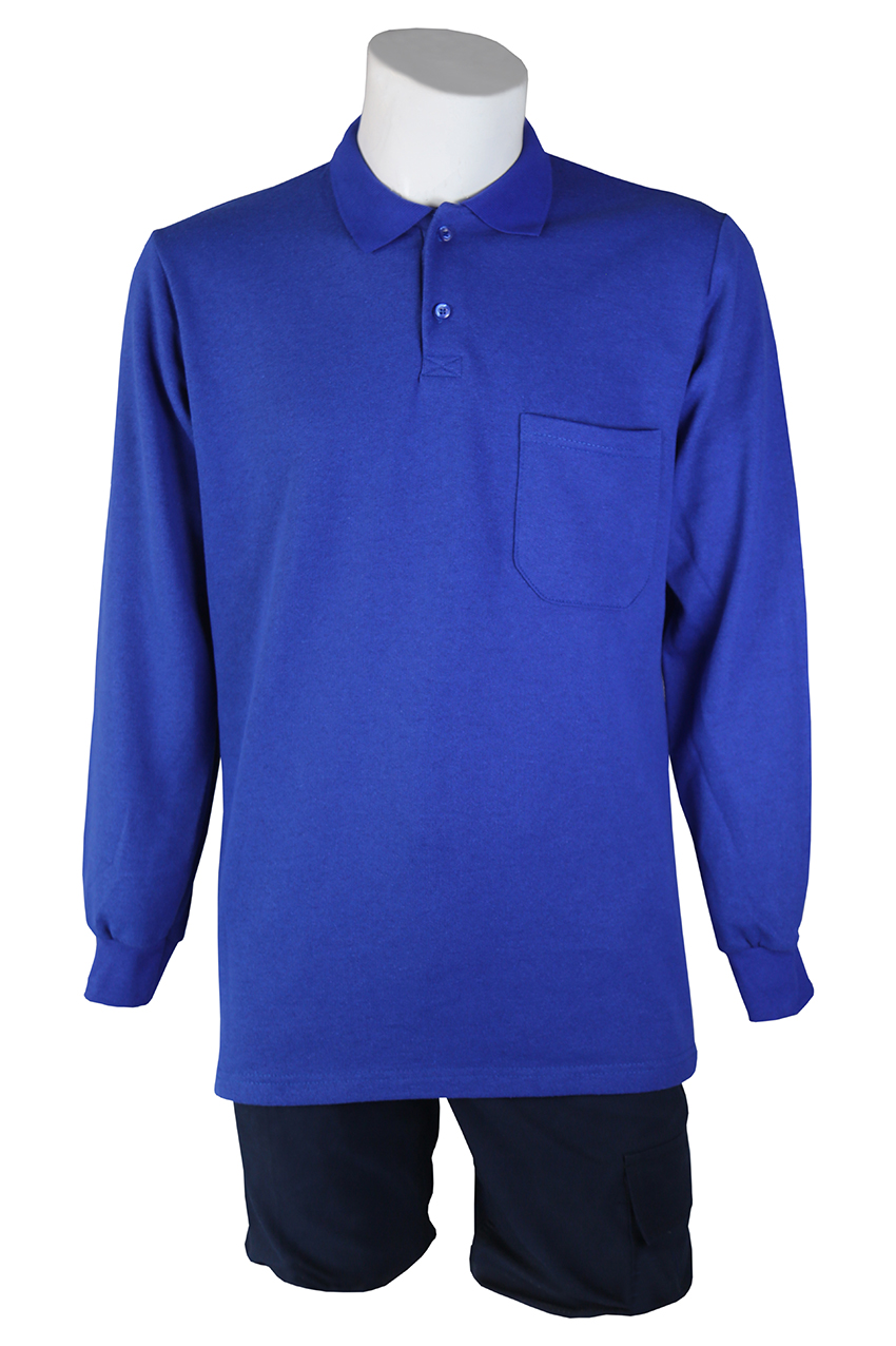 2 İplik Polo Yaka Saks T-Shirt Sweat Uni